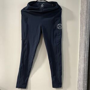 Womens Navy Free Ride Equestrian riding pants fleece lined